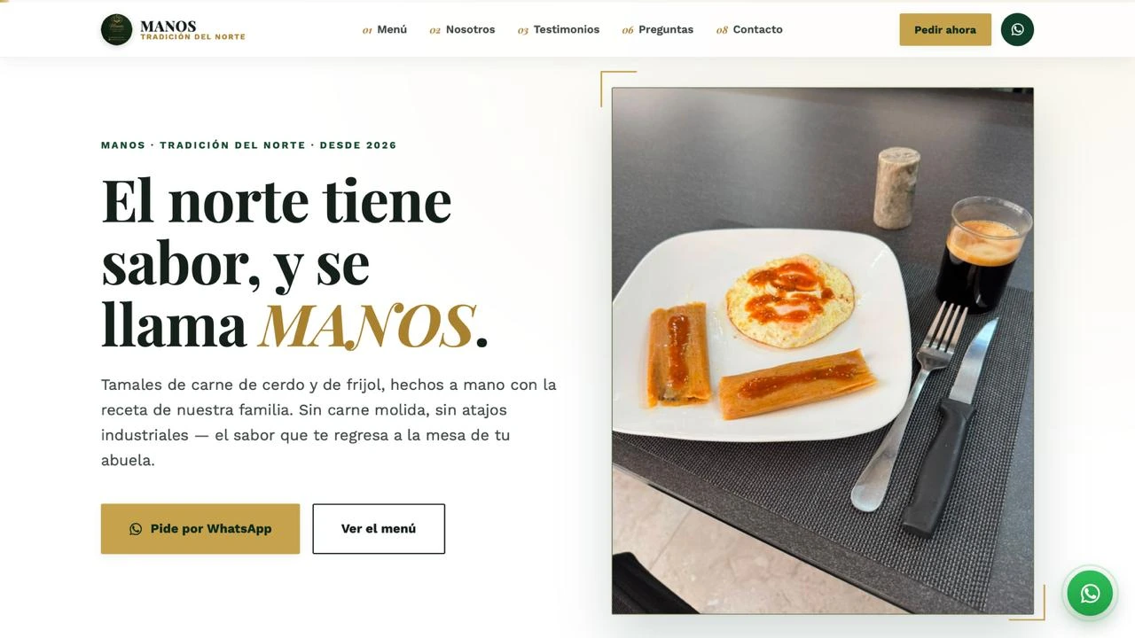 MANOS, Tradición del Norte: Diseño y desarrollo web
